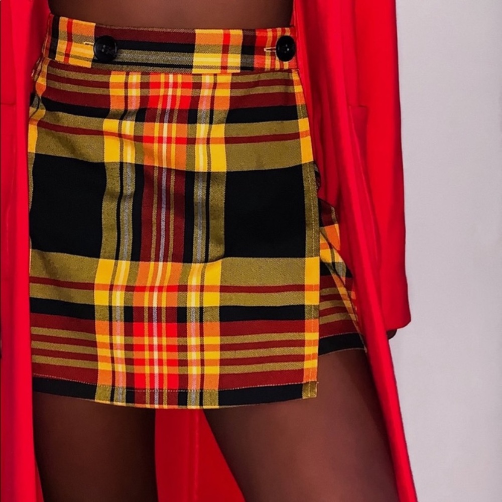 Wrap around mini skirt